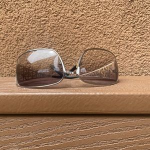 Fendi Silver Metal Frame Sunglasses Authentic
